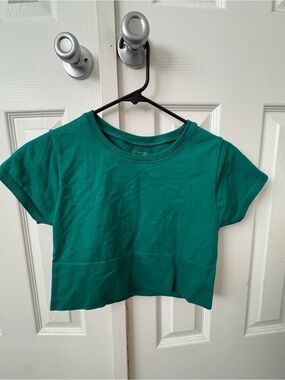 2! Selling one Offline by Aerie Green Cropped Tee and black sporty tee